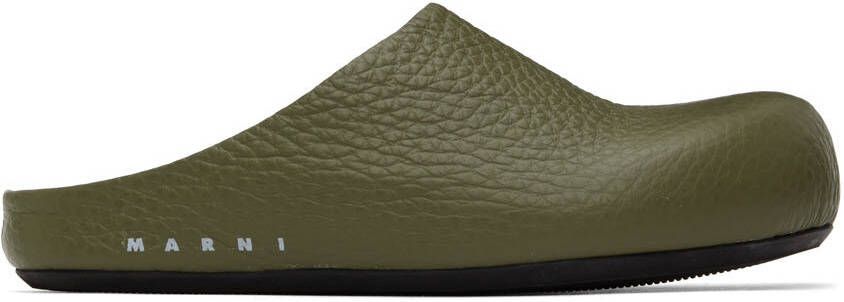 Marni Khaki Fussbett Sabot Loafers - Picture 5
