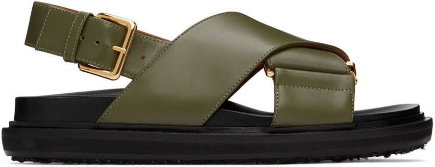 Marni Khaki Fussbett Sandals - Picture 5