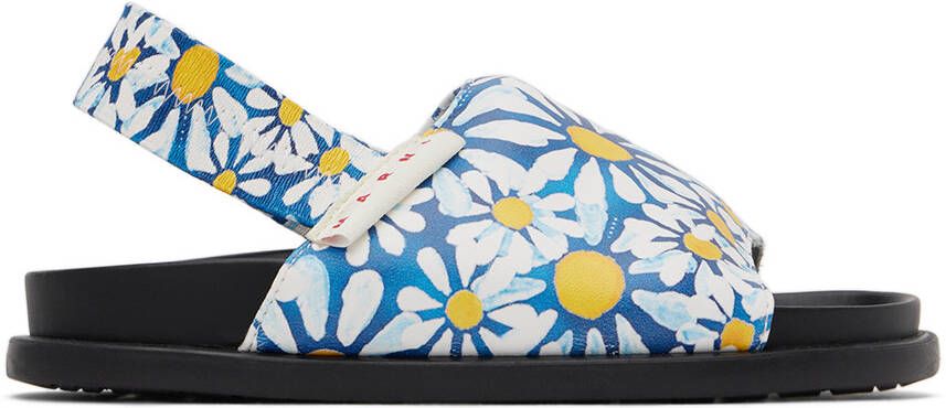 Marni Kids Blue Floral Sandals - Picture 5