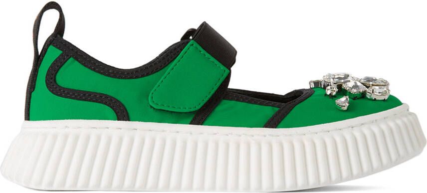 Marni Kids Green Jewel Sneakers - Picture 5
