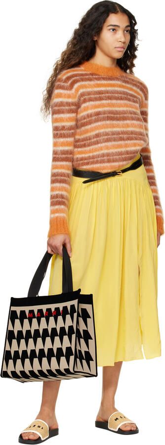 Marni Beige Embroidered Sandals