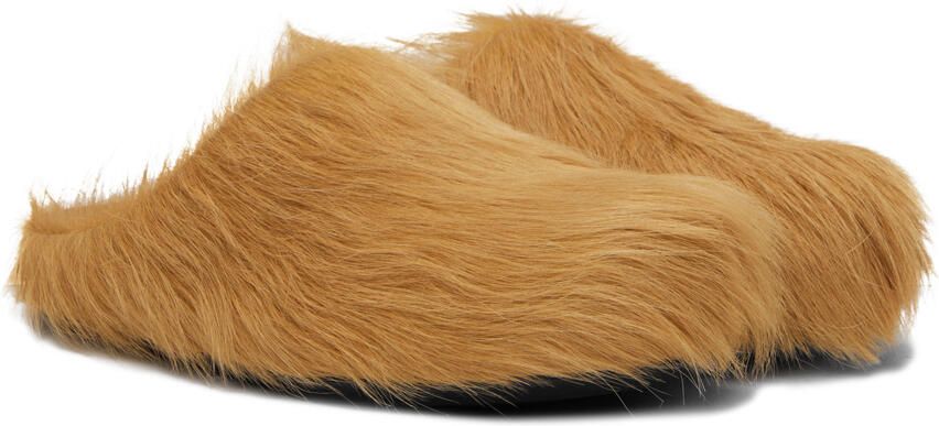 Marni Beige Fussbett Sabot Loafers