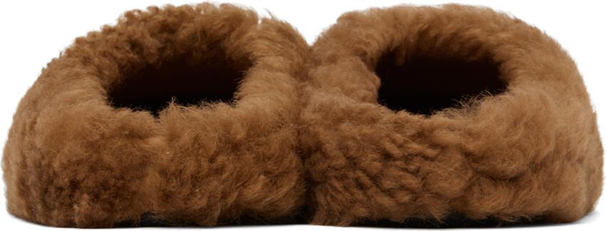 Marni Brown Shearling Fussbett Sabot Slippers - Picture 4
