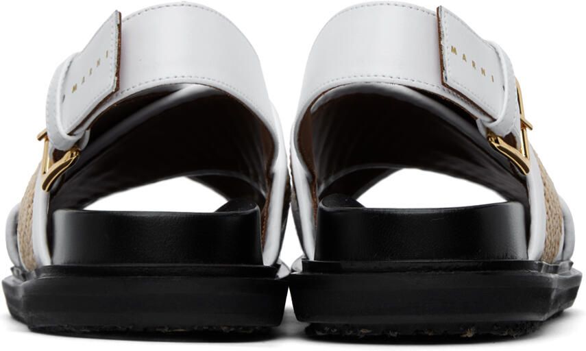 Marni Beige Fussbett Sandals
