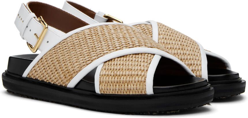 Marni Beige Fussbett Sandals - Picture 2