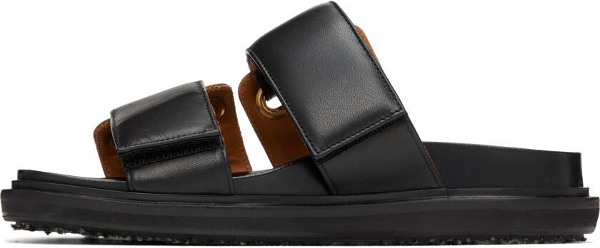 Marni Black & Green Fussbett 2 Strap Sandals - Picture 3