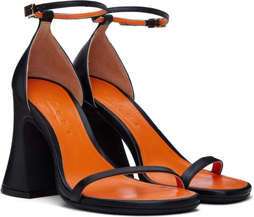 Marni Black Block Heeled Sandals - Picture 2