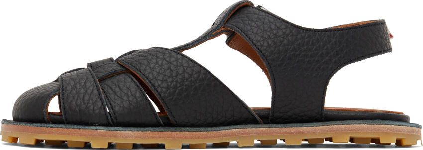 Marni Black Calfskin Fisherman Sandals - Picture 3