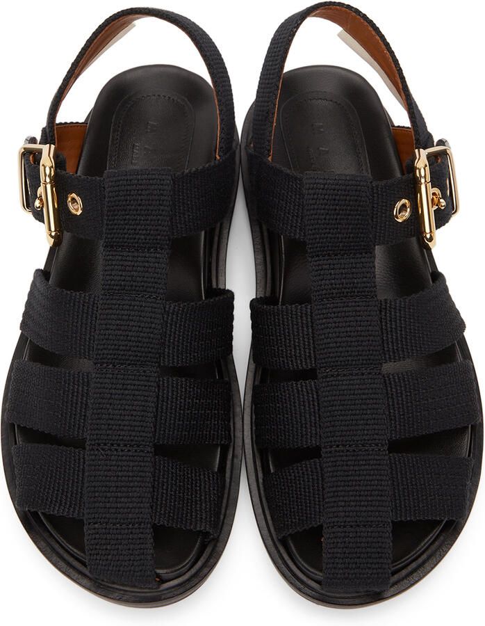 Marni Black Fisherman Sandals