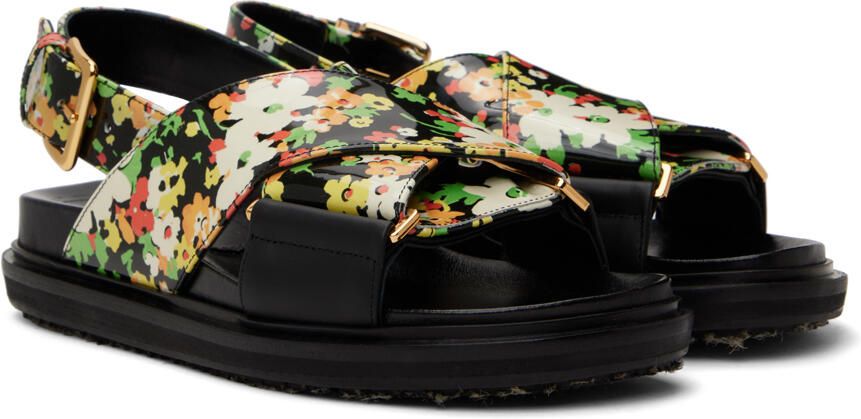 Marni Black Fussbett Sandals - Picture 2