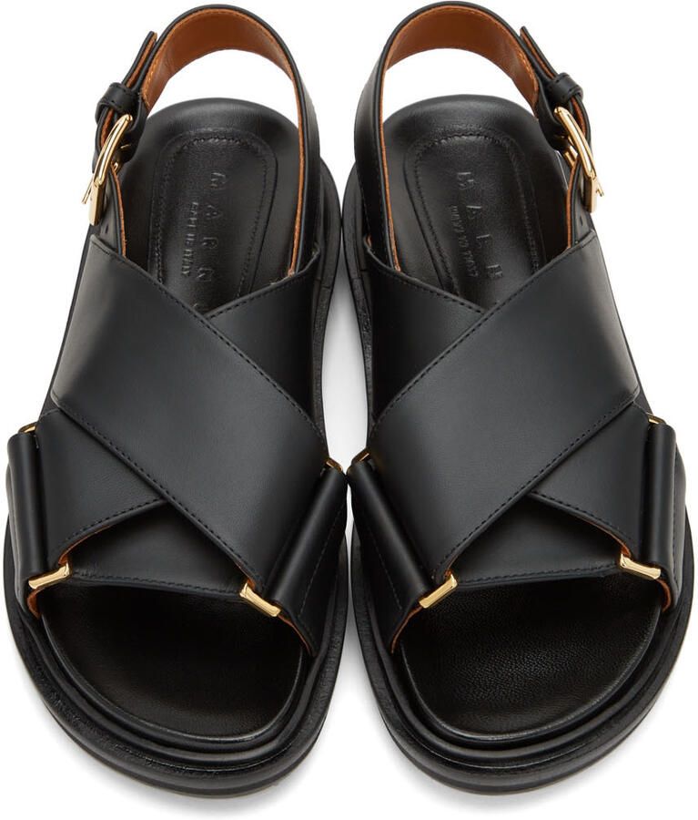 Marni Black Fussbett Sandals