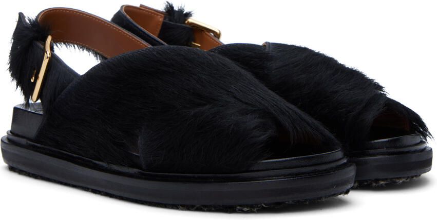 Marni Black Fussbett Sandals - Picture 2