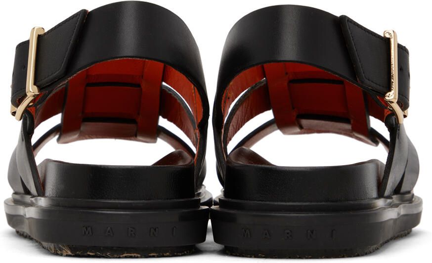 Marni Black Gladiator Fussbett Sandals