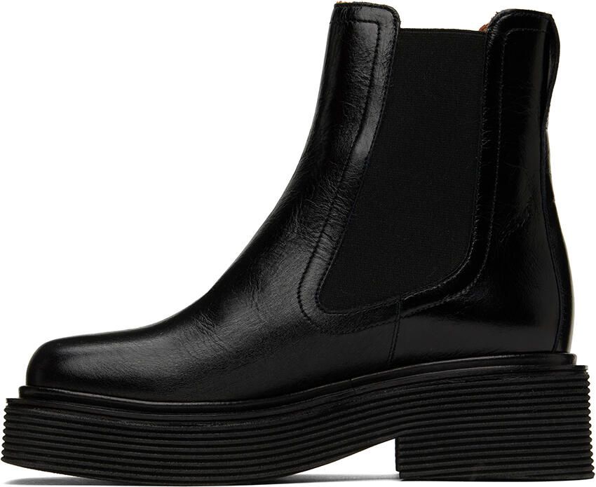 Marni Black Leather Chelsea Boots - Picture 3