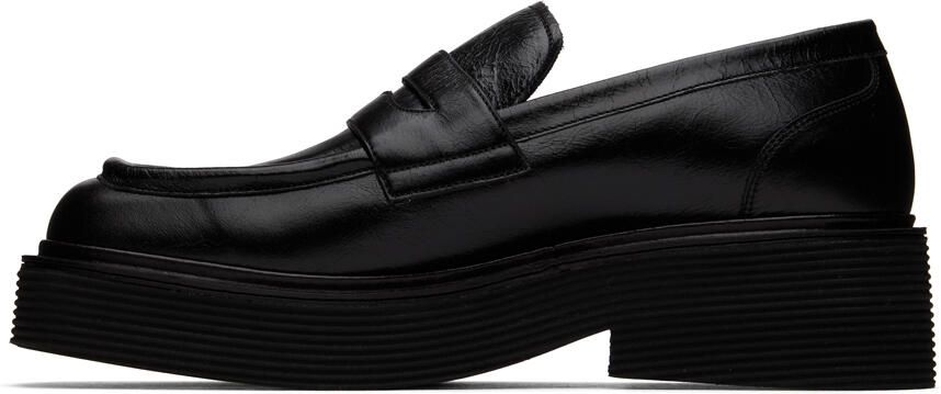 Marni Black Leather Moccasin Loafers - Picture 3