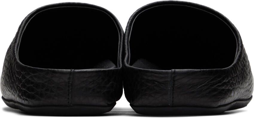 Marni Black Leather Sabot Loafers
