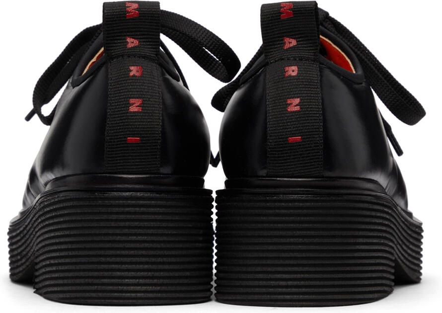 Marni Black Padded Nylon Lace-Up Derbys - Picture 2