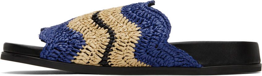 Marni Blue & Beige No Vacancy Inn Edition Fussbett Sandals - Picture 4