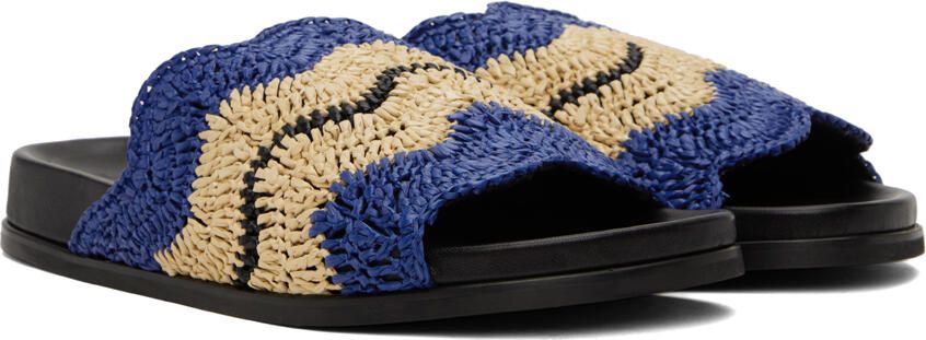 Marni Blue & Beige No Vacancy Inn Edition Fussbett Sandals