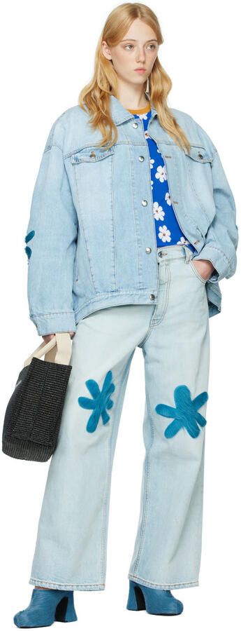 Marni Blue Calf-Hair Mules - Picture 4