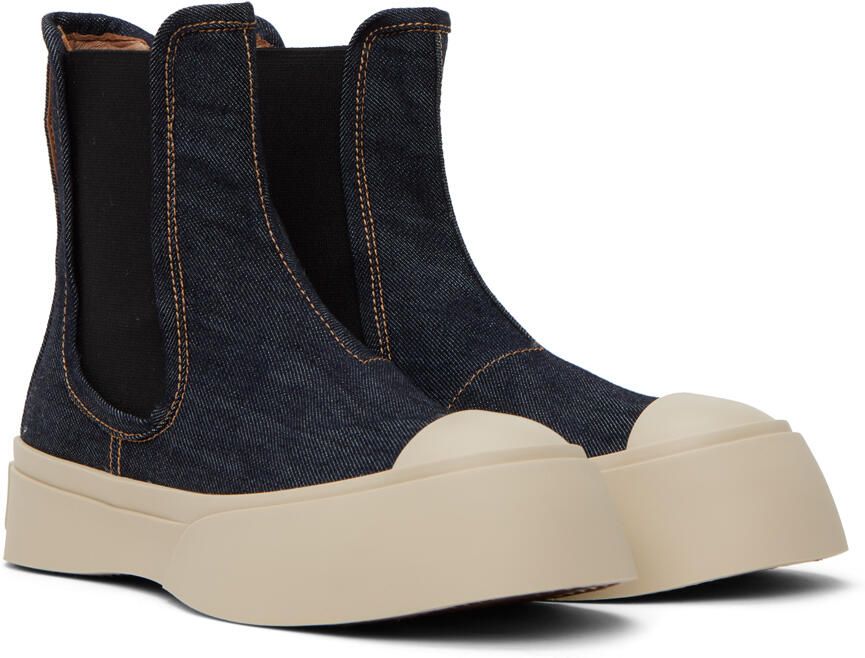 Marni Blue Denim Pablo Chelsea Boots - Picture 2