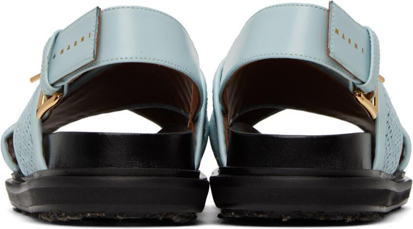 Marni Blue Fussbett Crossed Sandals