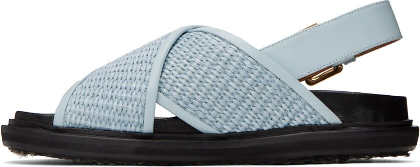 Marni Blue Fussbett Crossed Sandals - Picture 3
