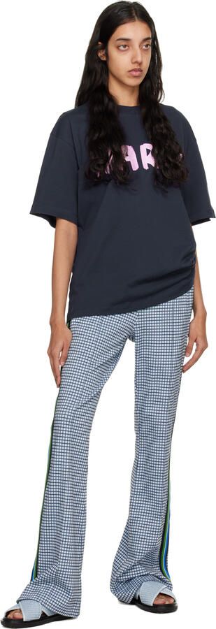 Marni Blue Fussbett Crossed Sandals - Picture 4