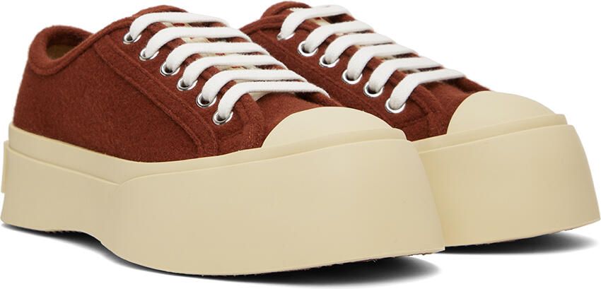 Marni Brown Felt Pablo Sneakers - Picture 2
