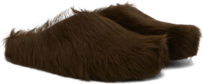 Marni Brown Fussbett Sabot Loafers