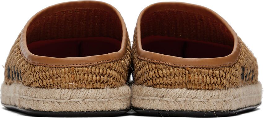 Marni Brown Raffia Loafers