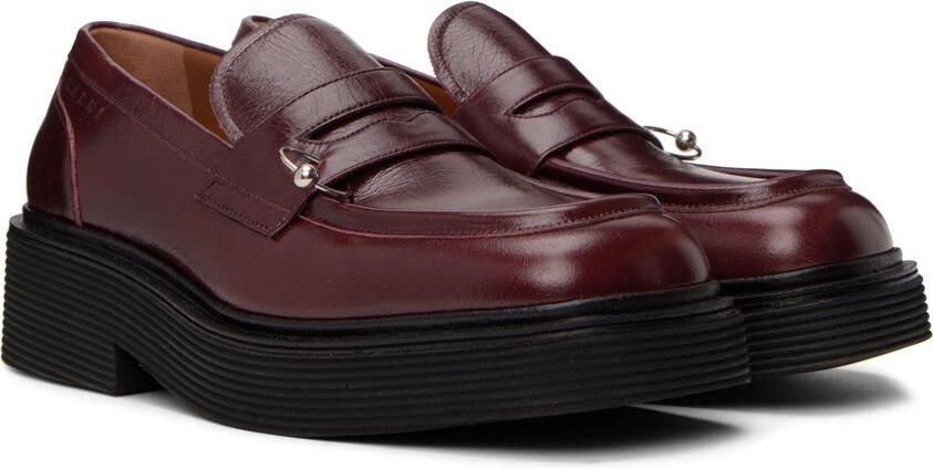 Marni Brown Shiny Loafers - Picture 2