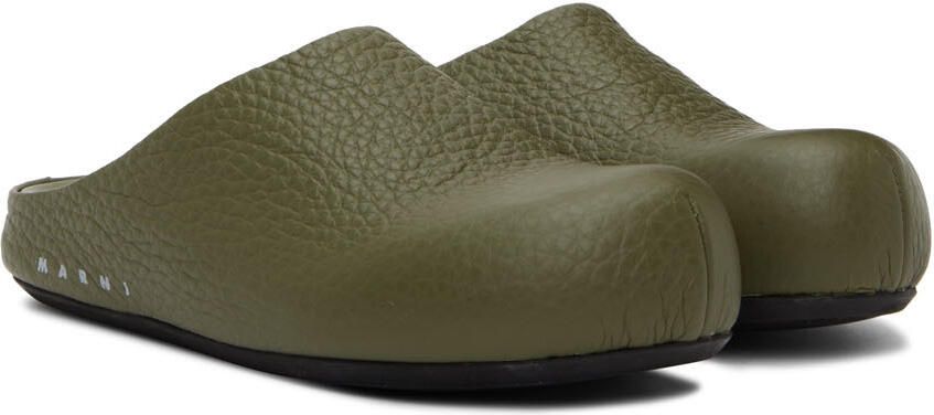 Marni Khaki Fussbett Sabot Loafers - Picture 2