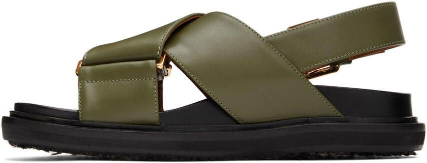 Marni Khaki Fussbett Sandals - Picture 3