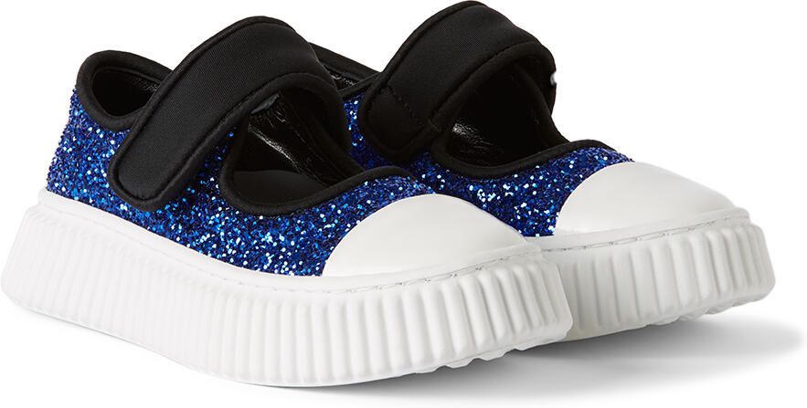 Marni Kids Black & Blue Glitter Velcro Sneakers - Picture 2
