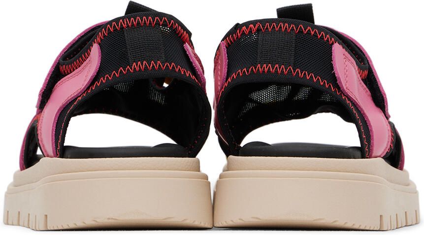 Marni Kids Black & Pink Color Block Sandals