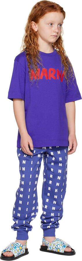 Marni Kids Blue Floral Sandals - Picture 4