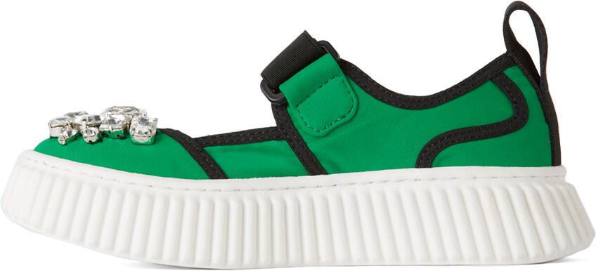 Marni Kids Green Jewel Sneakers - Picture 3