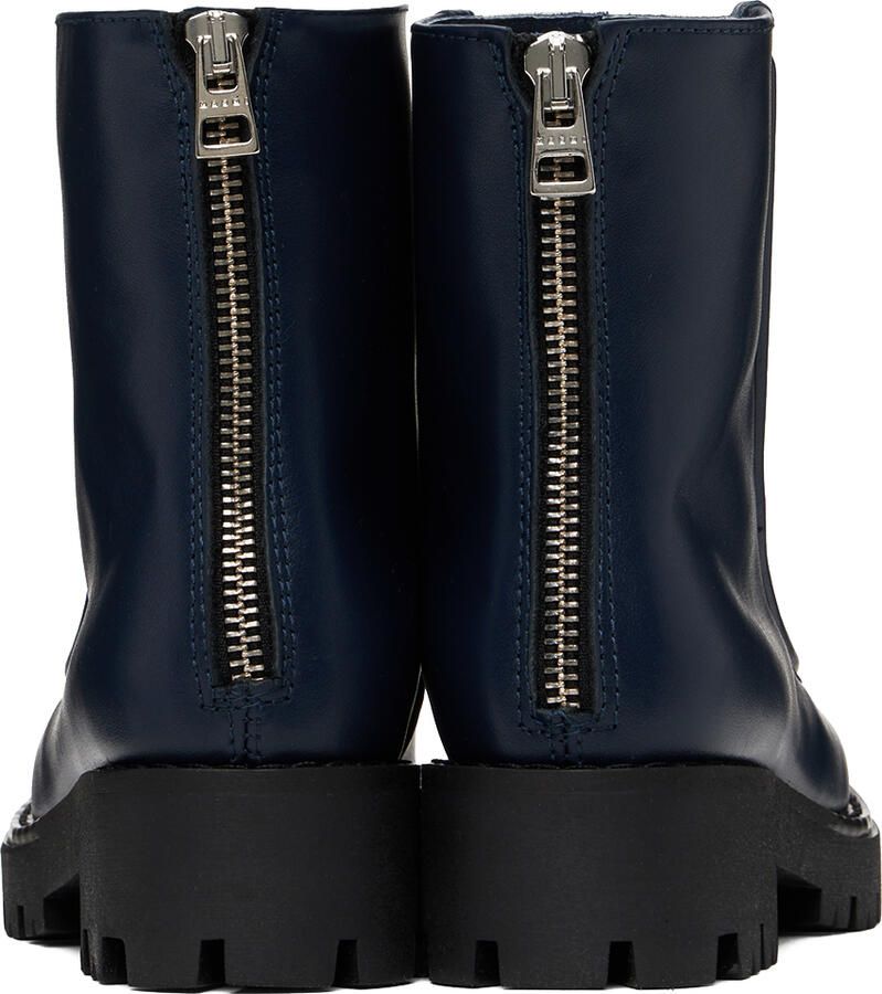 Marni Kids Navy & White Two Tone Boots