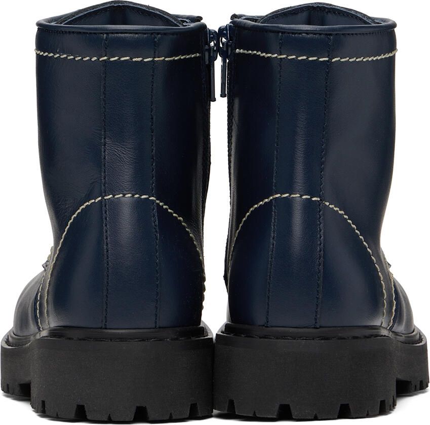 Marni Kids Navy Lace-Up Boot
