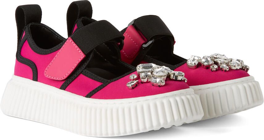 Marni Kids Pink Jewel Sneakers - Picture 2