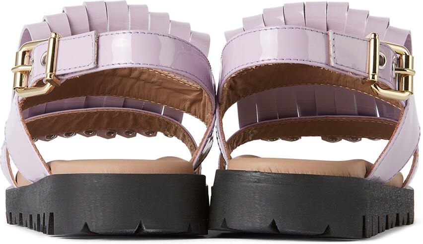 Marni Kids Purple Fringe Sandals