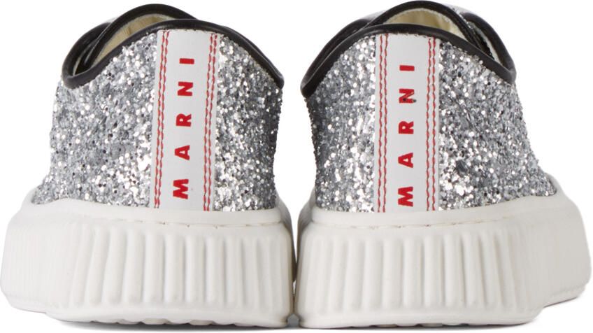 Marni Kids Silver Sequin Sneakers