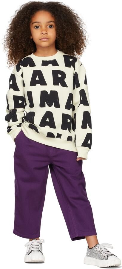 Marni Kids Silver Sequin Sneakers - Picture 2