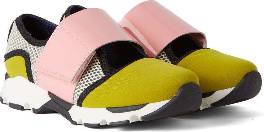 Marni Kids Yellow & White Scuba Sneakers - Picture 2