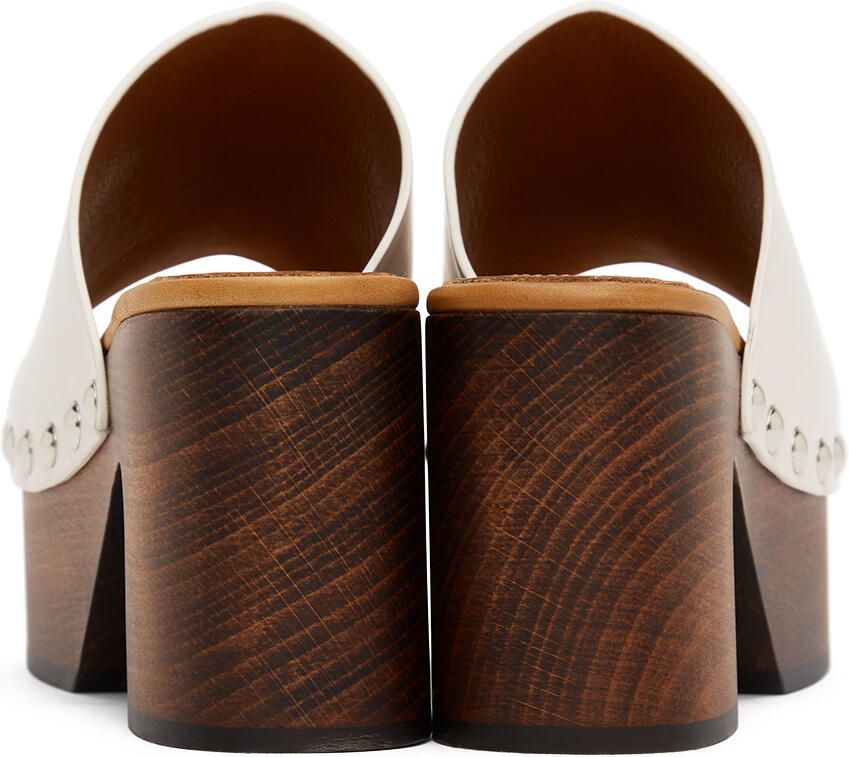 Marni Off-White Wood Clog Sandals