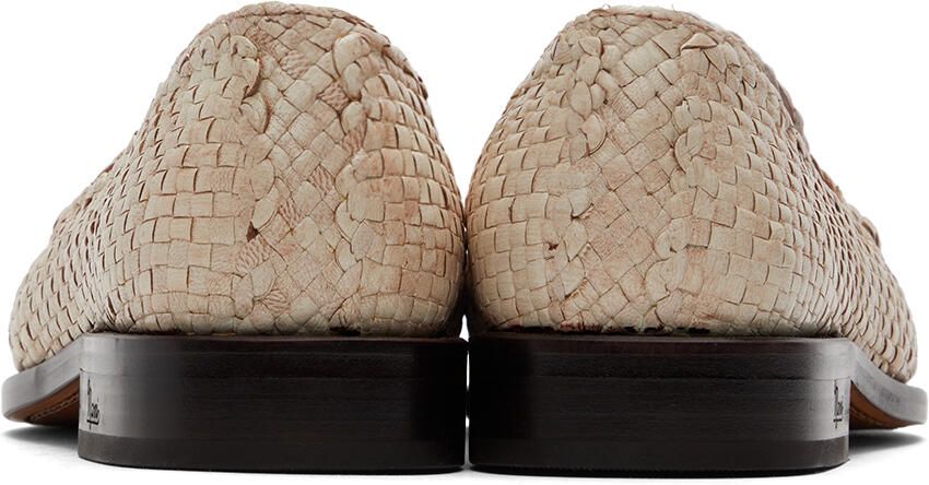Marni Off-White Woven Leather Loafers