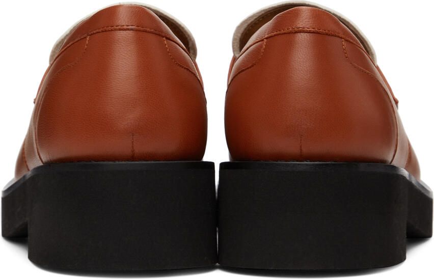 Marni Orange & Off-White Leather Loafers - Picture 2