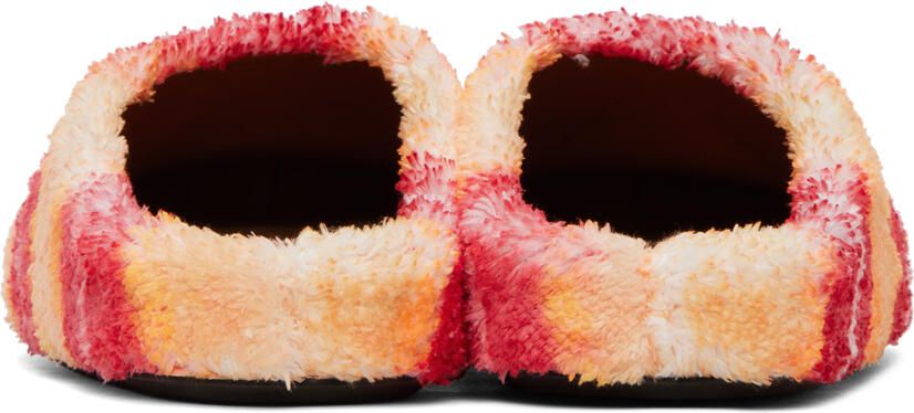 Marni Orange & Red Fussbet Sabot Loafers - Picture 2