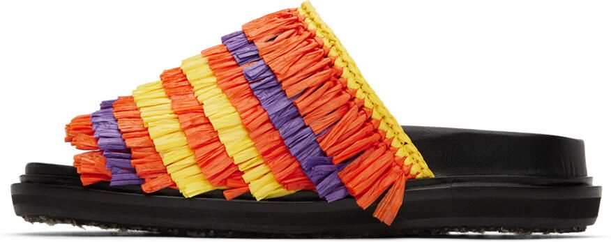 Marni Orange & Yellow Fussbett Sandals - Picture 3